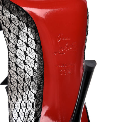 Christian Louboutin Patent Fishnet Lace Empiralta 120 Sandals 39.5 Black 6 of 8