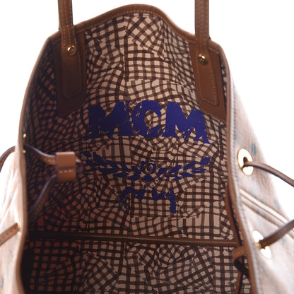 MCM Visetos Medium Liz Reversible Shopper Tote Cognac 15 of 20