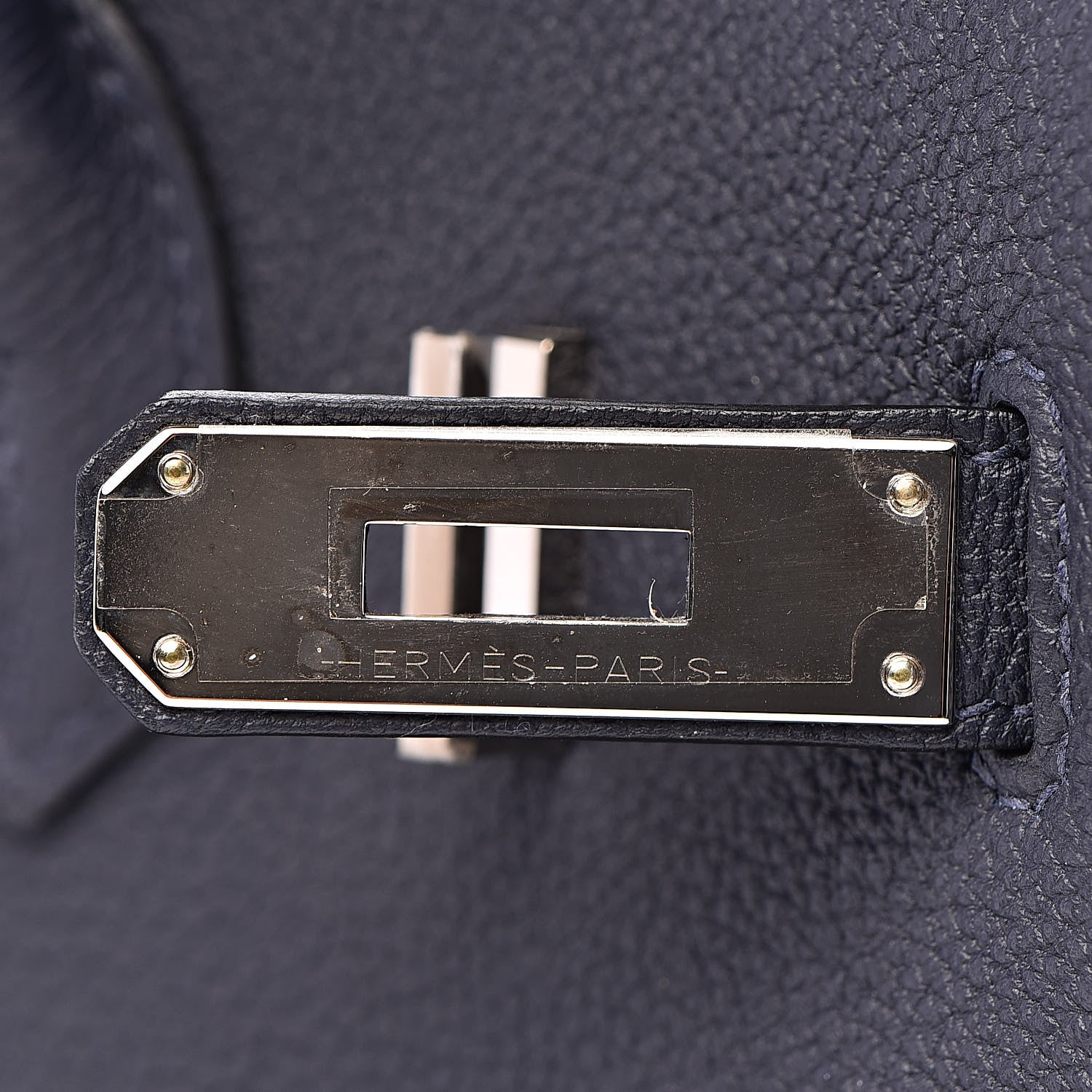 Hermes Togo Birkin Verso 30 Bleu Nuit Orange Poppy 11 of 34