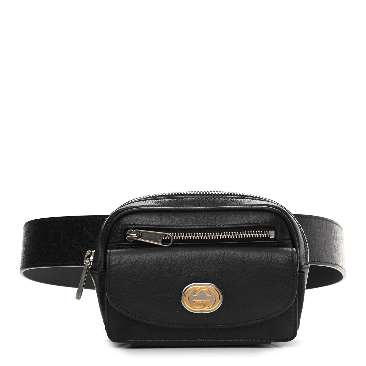 Fluffy Calfskin Mini Morpheus Belt Bag 90 36 Black