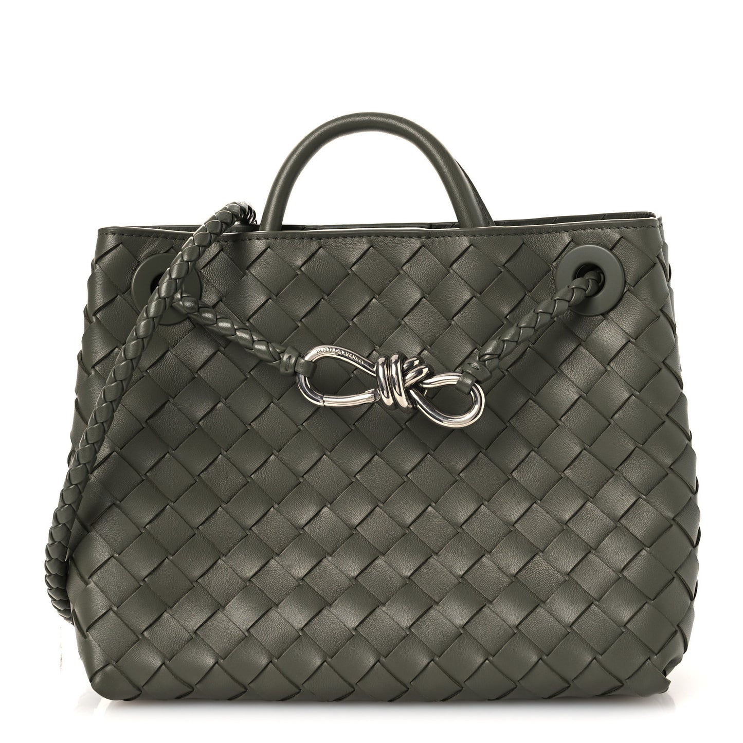 Nappa Intrecciato Small Andiamo Shoulder Bag Pickle
