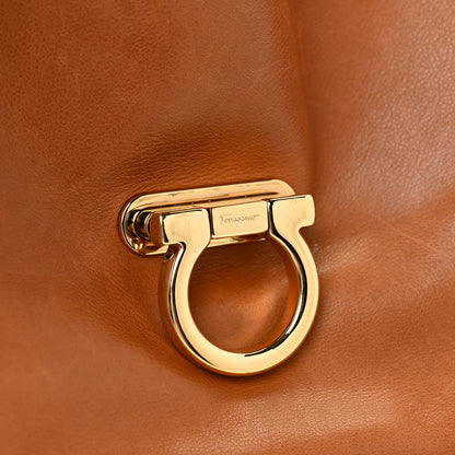 Salvatore Ferragamo Calfskin Suzanna Gancini Satchel Brown 16 of 28