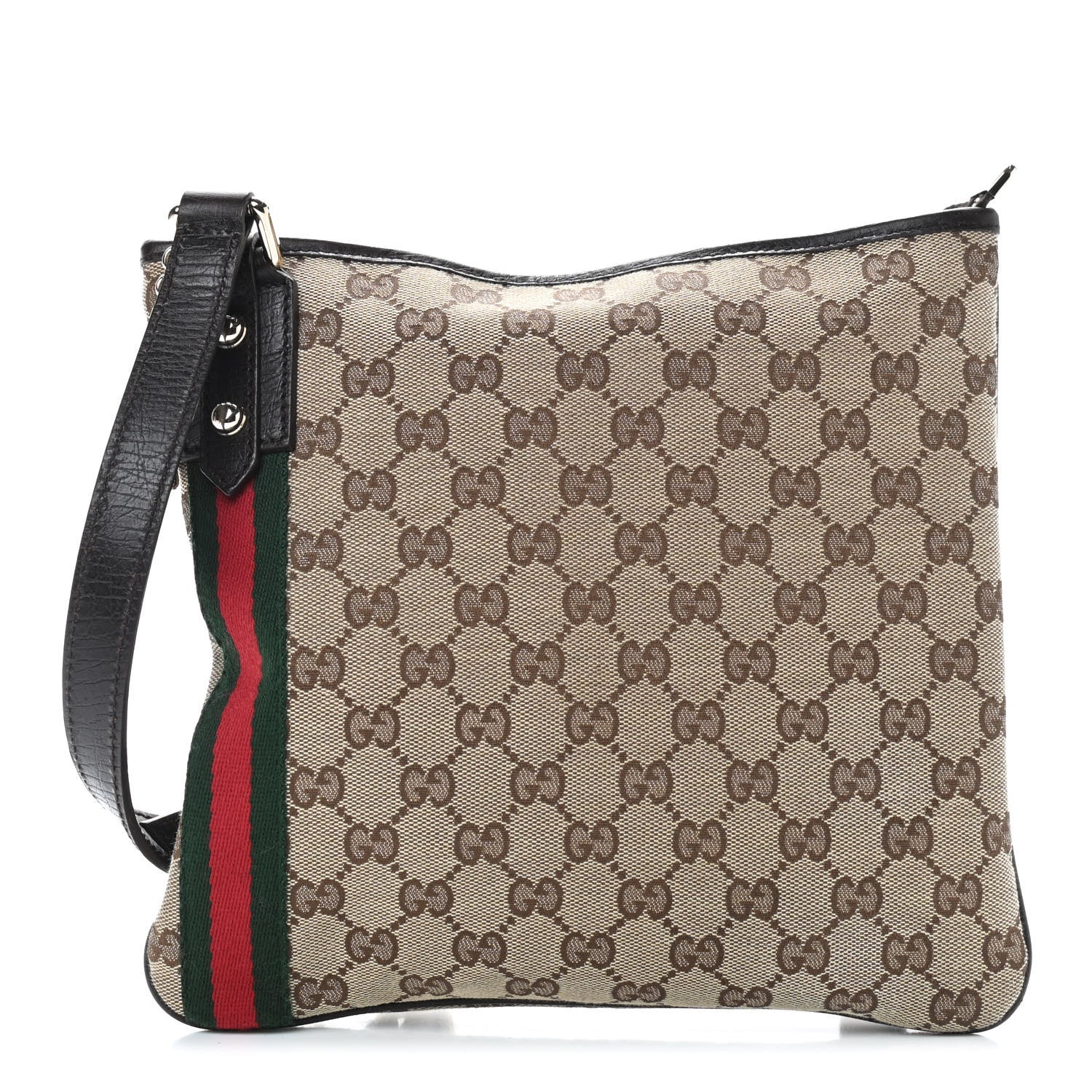 Gucci Monogram Web Jolicoeur Charms Messenger Dark Brown 1 of 9