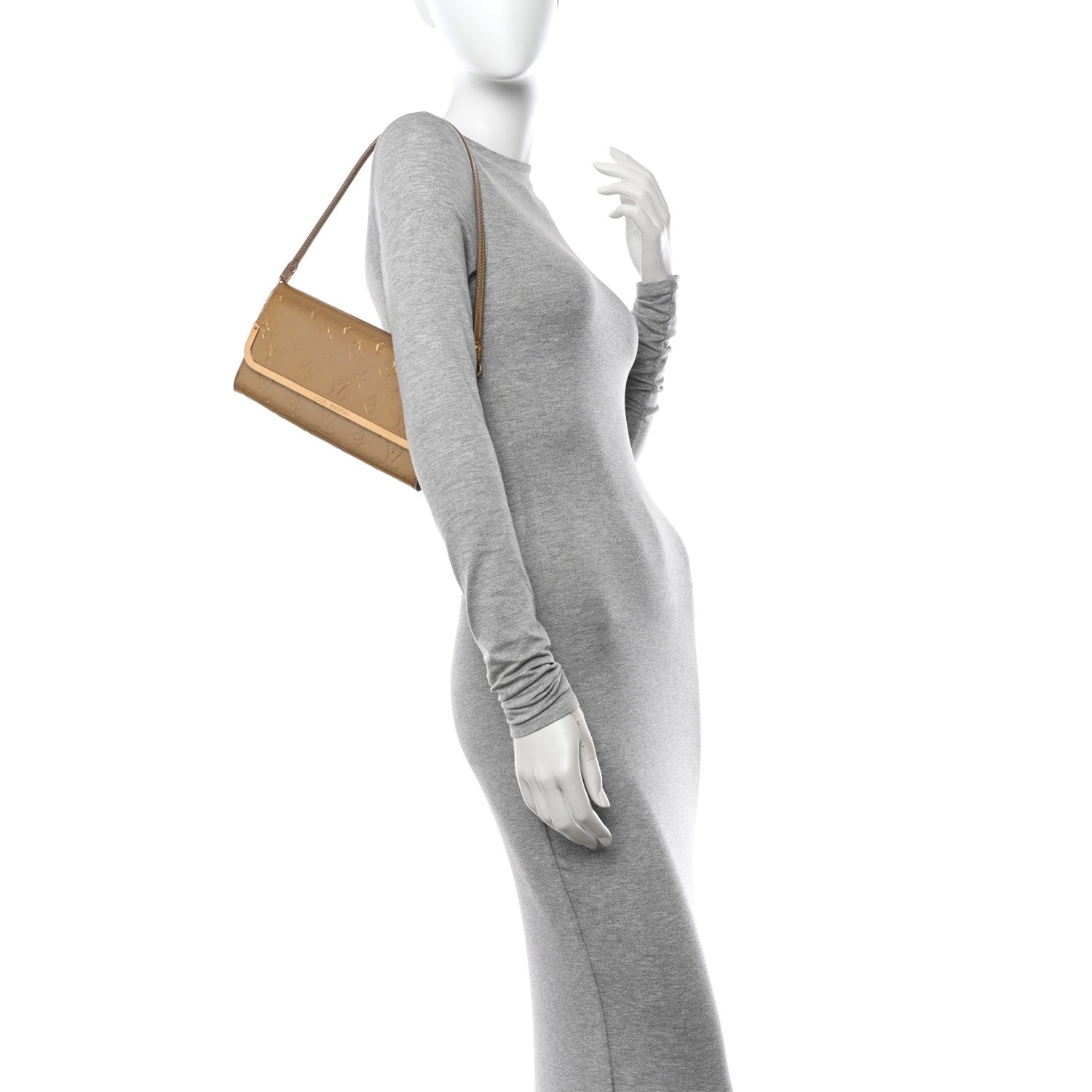 Louis Vuitton Vernis Rossmore MM Beige Poudre 2 of 11