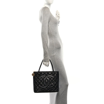 Chanel Caviar Quilted Medallion Tote Black 2 of 10