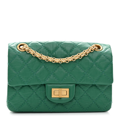 Chanel Aged Calfskin Quilted 2.55 Reissue Mini Flap Green 1 of 10