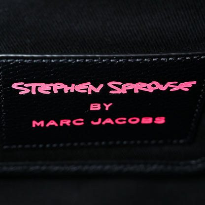 Marc Jacobs X STEPHEN SPROUSE Grained Calfskin Medium The Tote Bag Pink 12 of 22