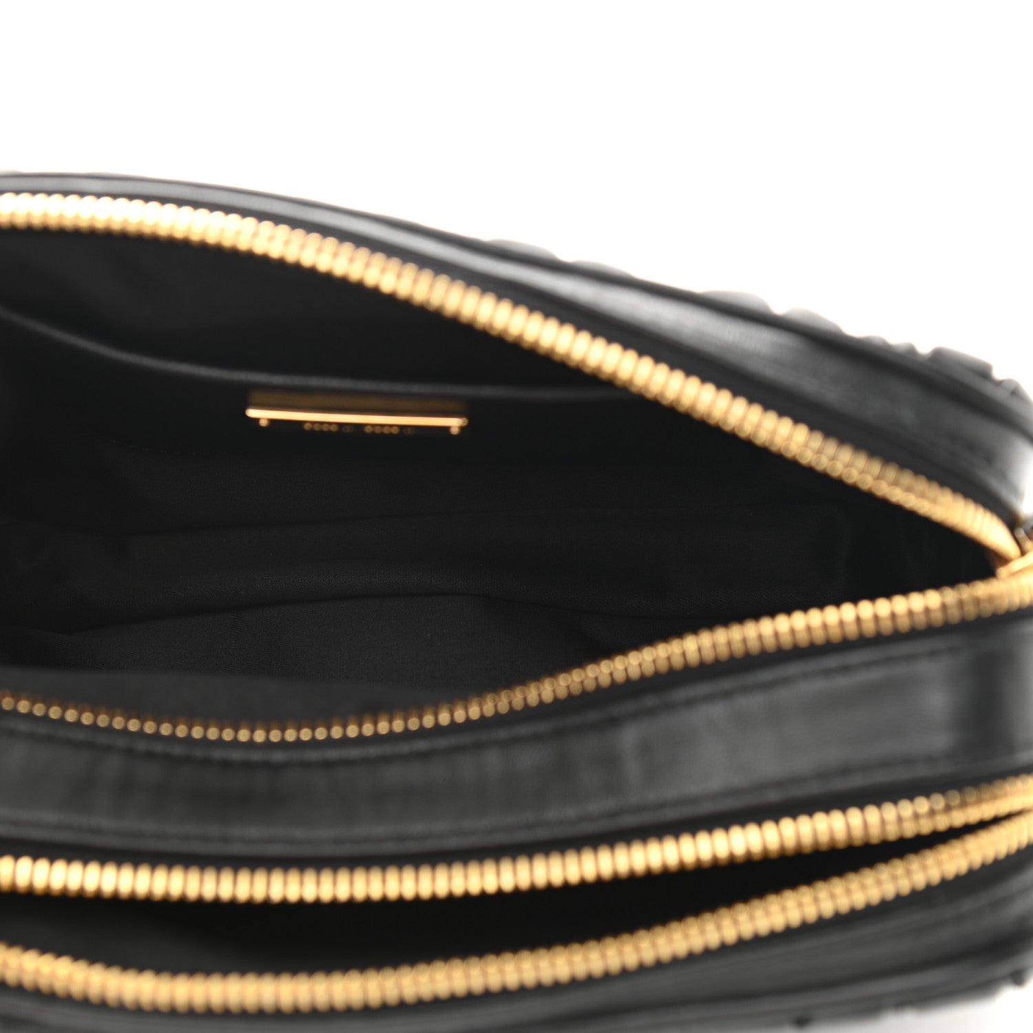 Miu Miu Nappa Matelasse Double Zip Pochette Clutch Black 6 of 10