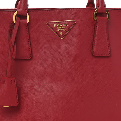 Prada Saffiano Lux Large Galleria Double Zip Tote Fuoco 7 of 9