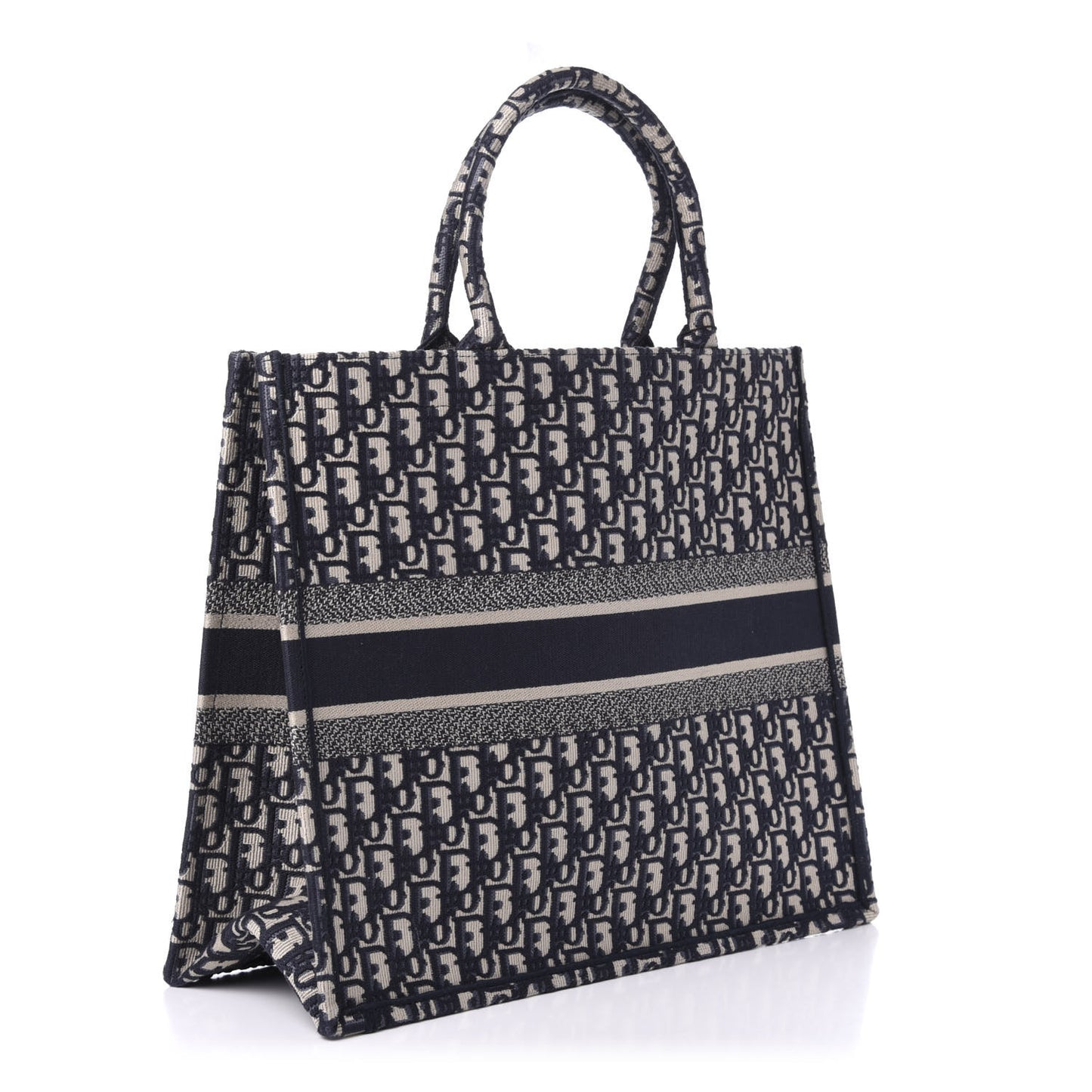 Oblique Book Tote Blue Multicolor