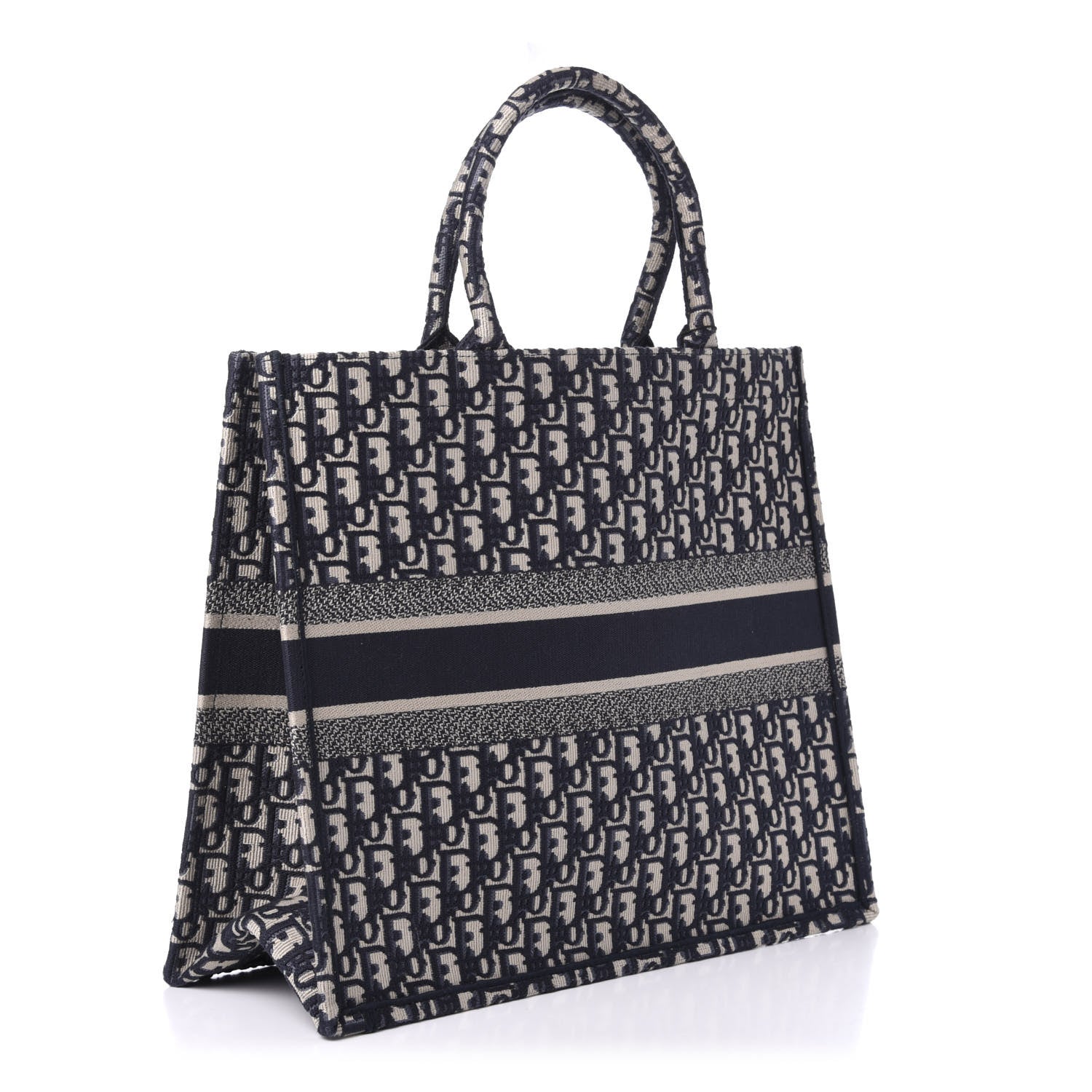 Christian Dior Oblique Book Tote Blue Multicolor 3 of 9