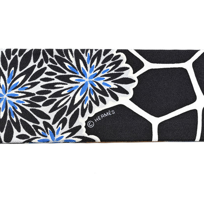 Hermes Silk The Three Graces Twilly Bleu Nuit Gold Black 3 of 4
