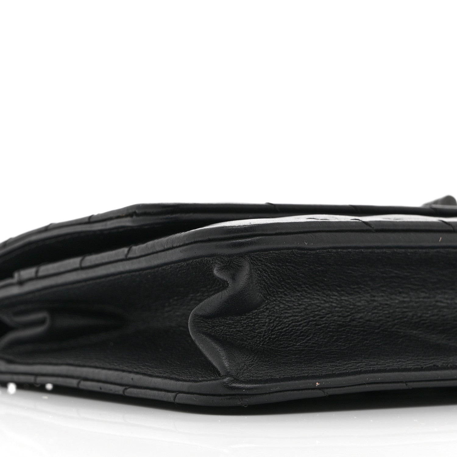Chanel Aged Calfskin Chevron Quilted Reissue Wallet On Chain WOC So Black 10 of 11