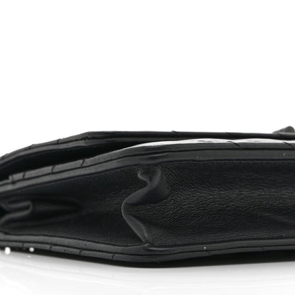 Chanel Aged Calfskin Chevron Quilted Reissue Wallet On Chain WOC So Black 10 of 11