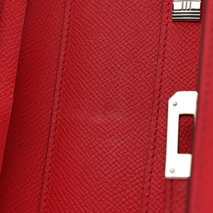 Hermes Epsom Kelly Tri-Fold Wallet Rouge Vif 9 of 13