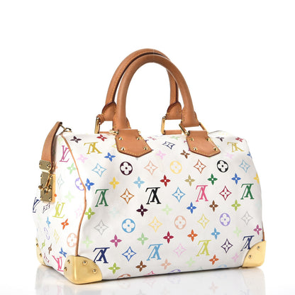 Louis Vuitton Monogram Multicolor Speedy 30 White 3 of 15