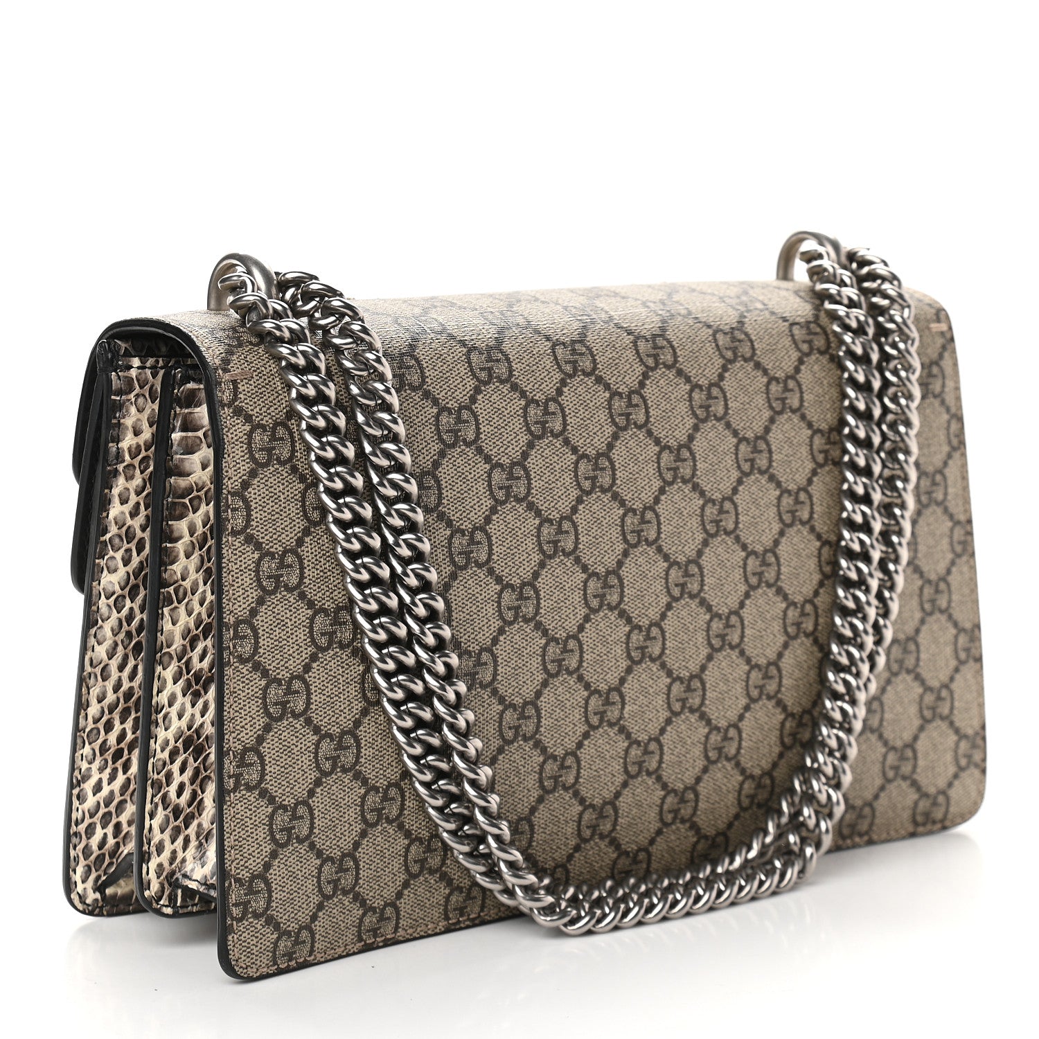 Gucci GG Supreme Monogram Elaphe Elephant Embroidered Small Dionysus Shoulder Bag 3 of 9
