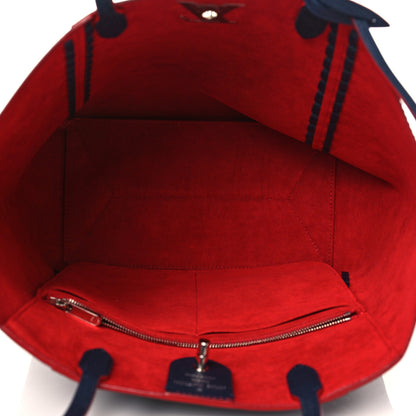 Louis Vuitton Calfskin Braided Lockme Cabas Marine Rouge 5 of 10