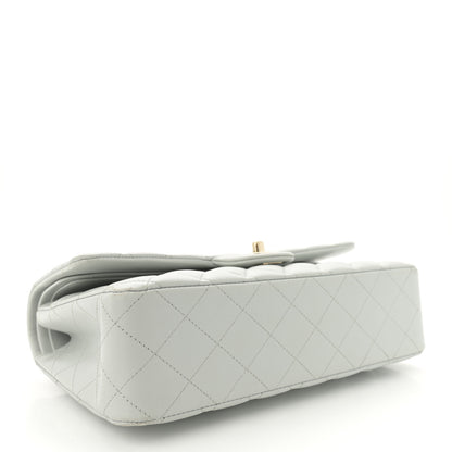 Chanel Lambskin Quilted Medium Double Flap Light Blue 4 of 14