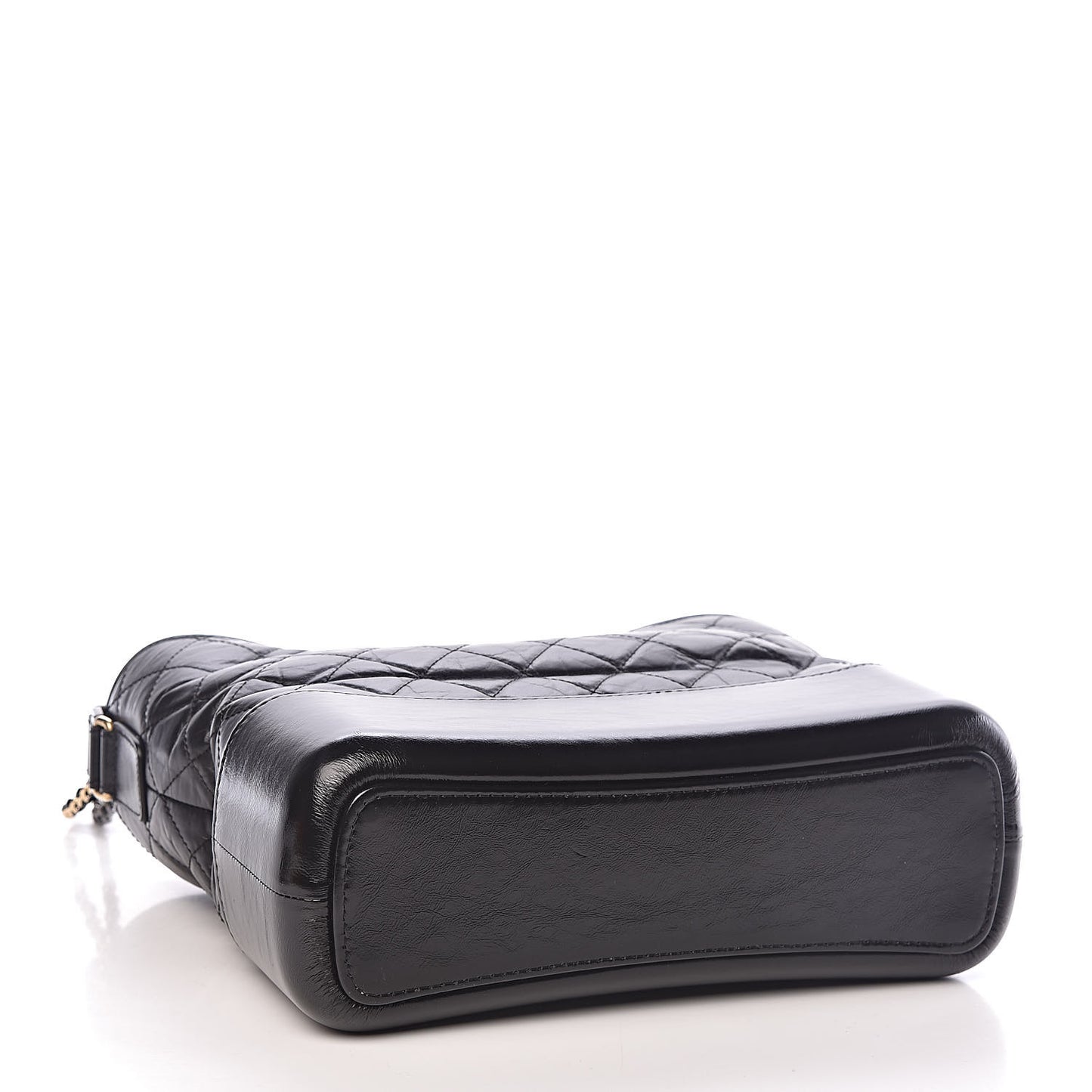 Aged Calfskin Quilted Medium Gabrielle Hobo Black