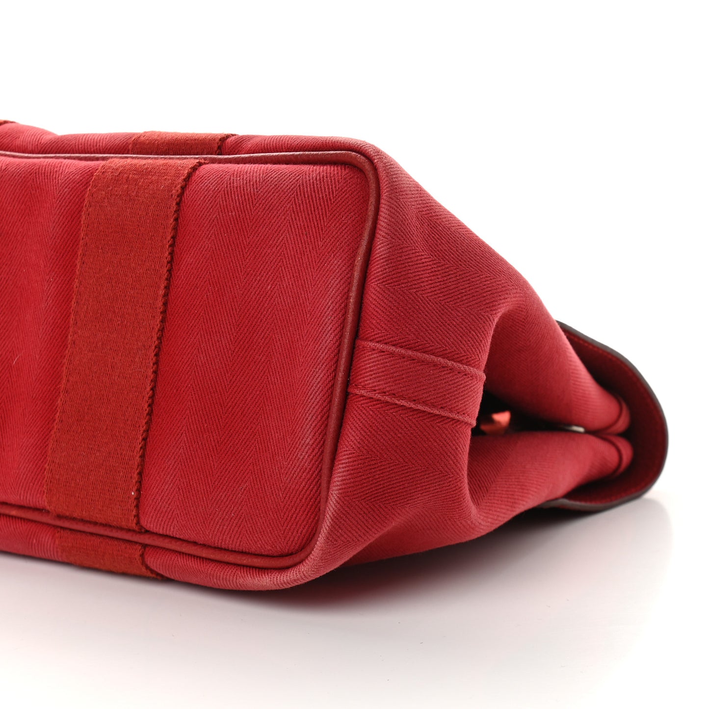Chevron Herringbone Toile Vache Liegee Valparaiso Tote PM Rouge Garance