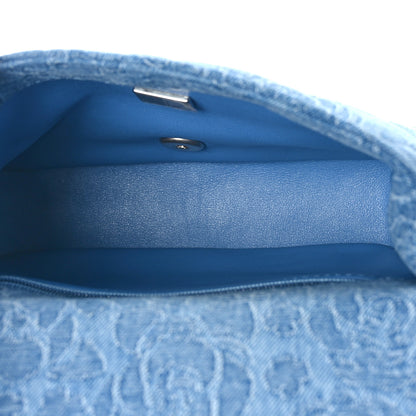 Chanel Denim Quilted Camellia Sweetheart Mini Flap Blue 5 of 9