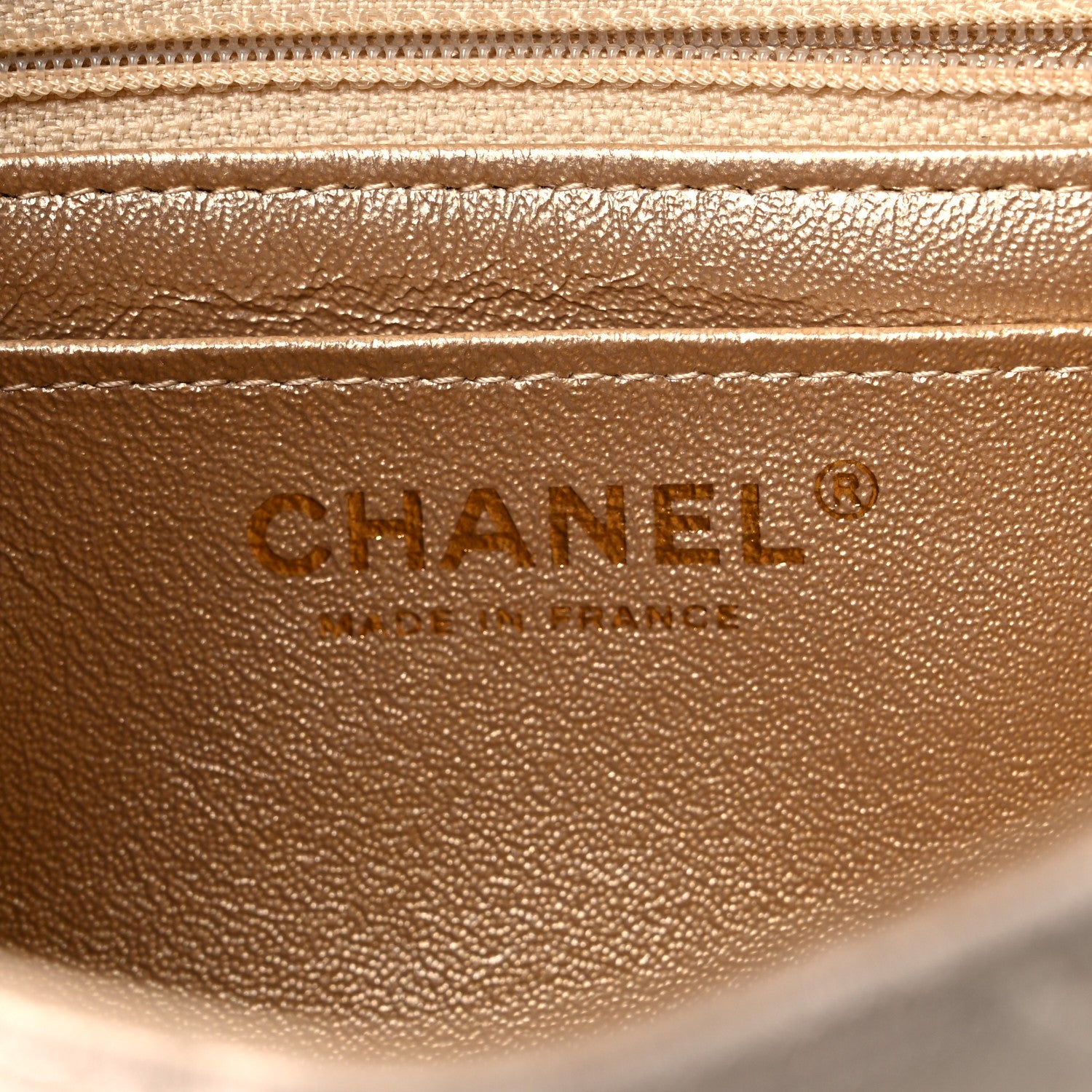 Chanel Metallic Lambskin Quilted Mini Square Flap Gold 7 of 9