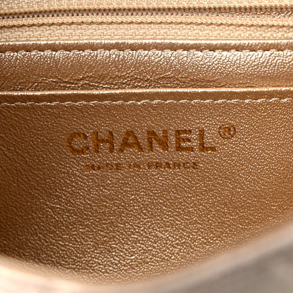 Chanel Metallic Lambskin Quilted Mini Square Flap Gold 7 of 9