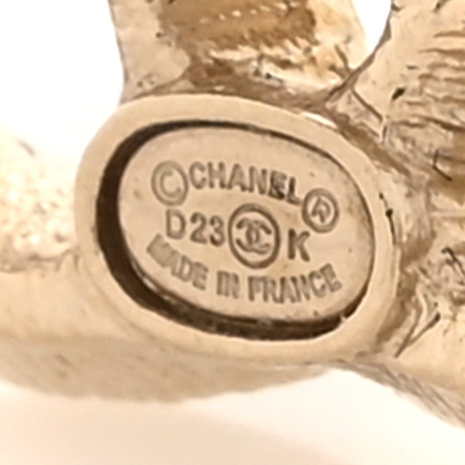 Crystal CC Earrings Light Gold