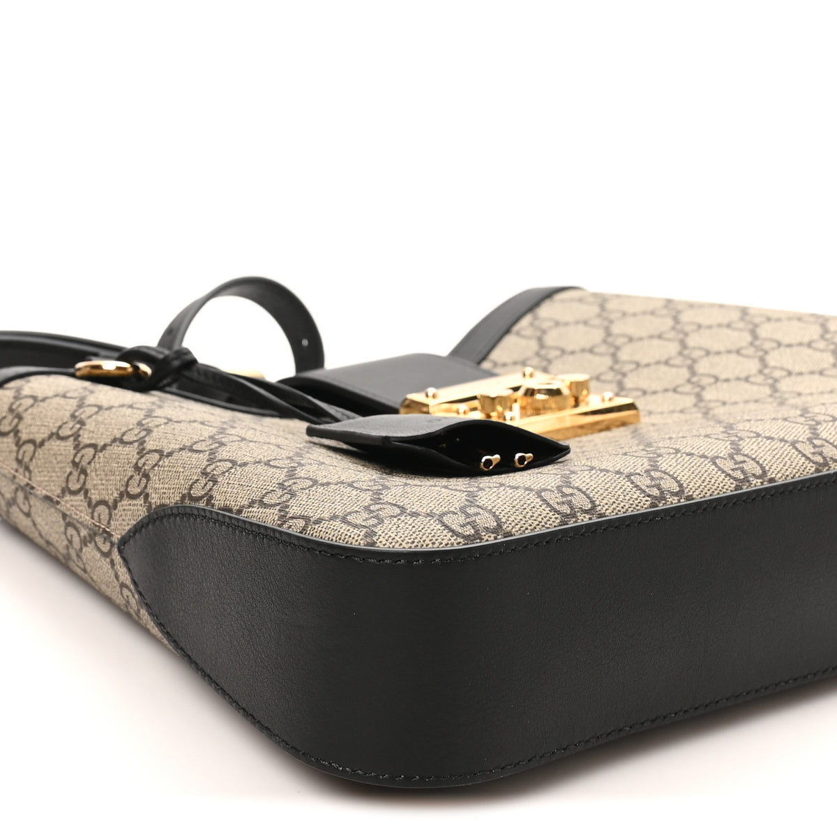 Gucci GG Supreme Monogram Medium Padlock Shoulder Bag Black 9 of 11