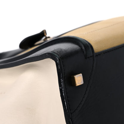 Celine Velluto Calfskin Tri-Color Mini Luggage Vanilla 7 of 37