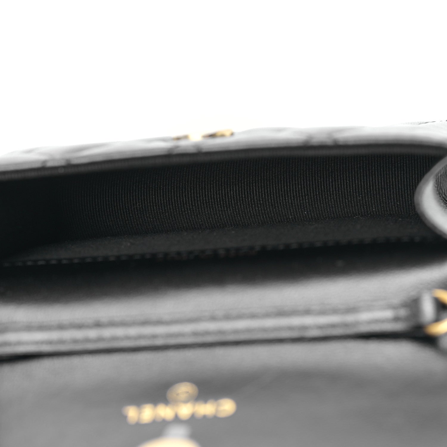 Chanel Lambskin Quilted Maxi Pearl Clutch With Chain Black 5 of 10