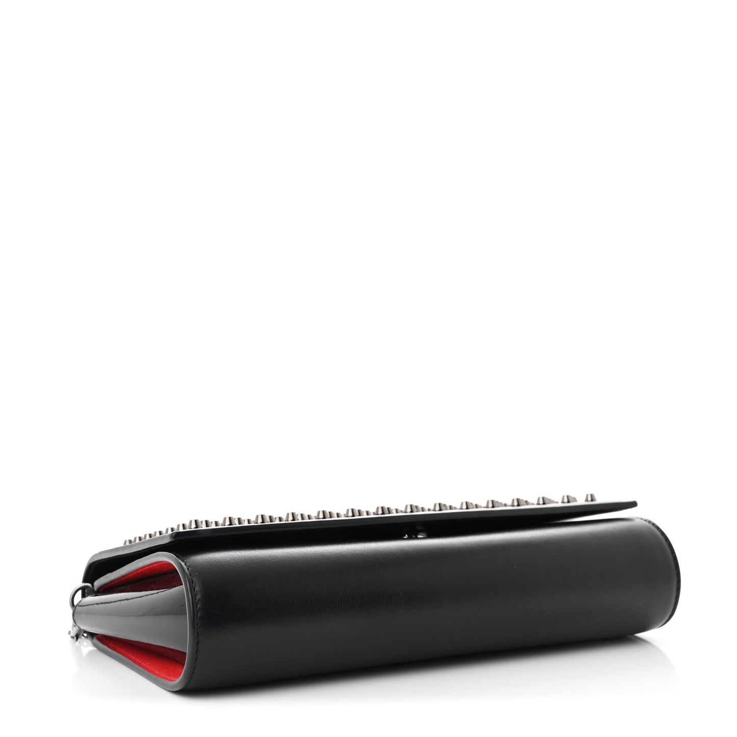 Calfskin Spikes Paloma Clutch Black
