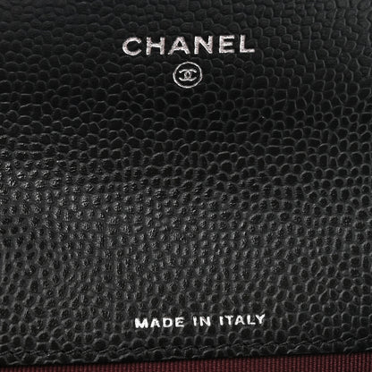 Chanel Caviar Quilted Flap Card Holder Wallet Black 6 of 8