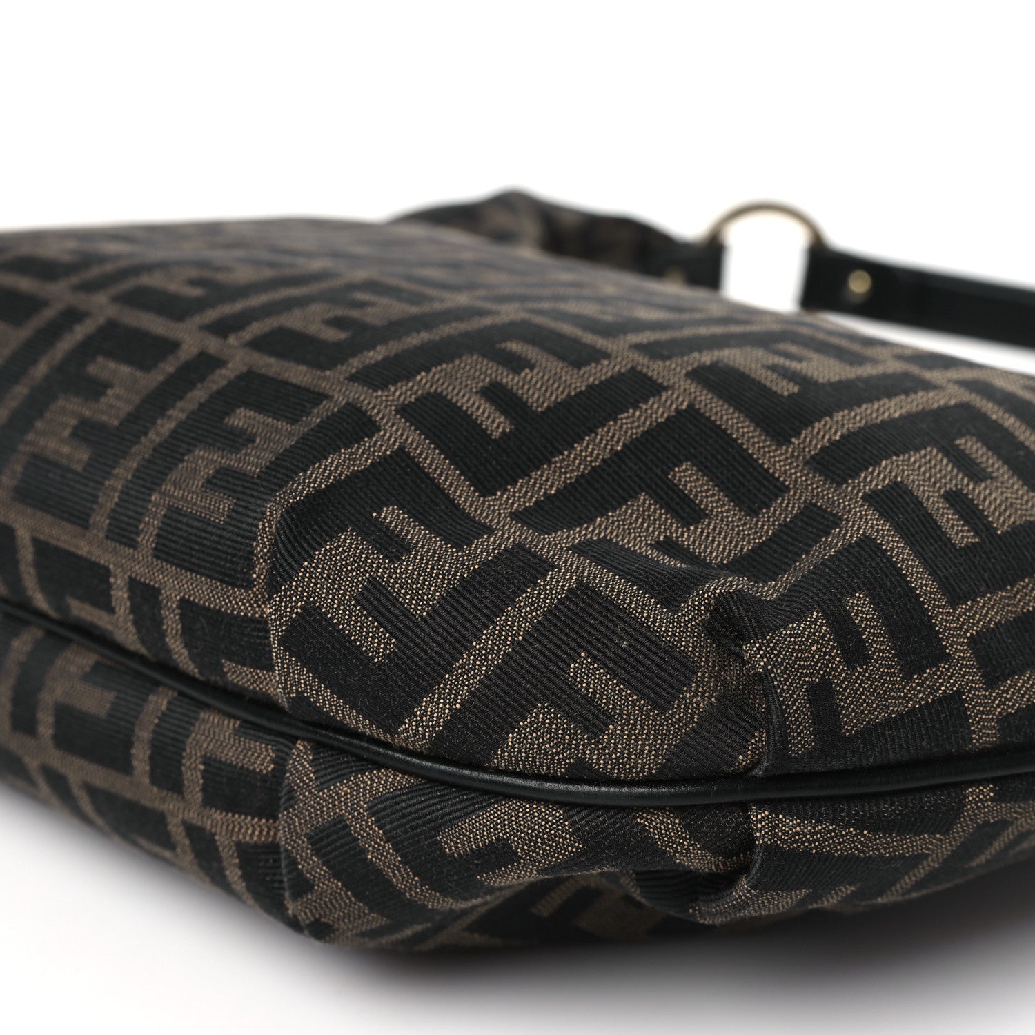 Fendi Zucca Cuoio Lucido Small Chef Hobo Tobacco Moro 9 of 11