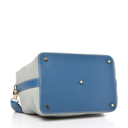 Hermes Veau Grizzly Evercolor Toolbox 26 Bleu Jean 4 of 10