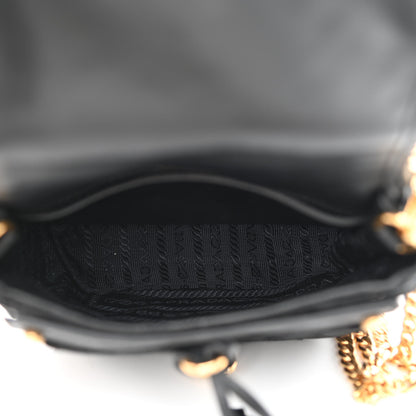 Prada Nylon Embroided Corsaire Belt Bag Black 4 of 9
