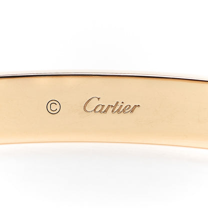 Cartier 18K Yellow Gold 4 Diamond LOVE Bracelet 19 4 of 8