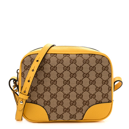 Gucci Monogram Dollar Calfskin Mini Bree Messenger Bag Beige Ebony New Buttercup 1 of 11