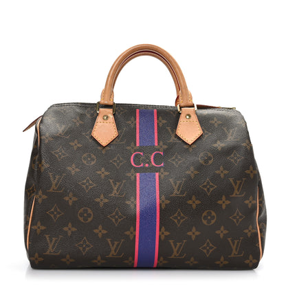 Louis Vuitton Monogram My LV Heritage Speedy 30 Marine Fuchsia 1 of 12