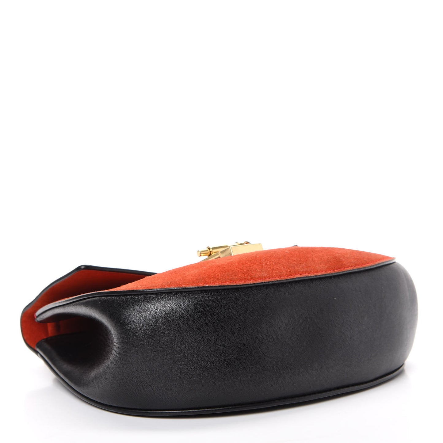 Suede Smooth Calfskin Drew Shoulder Bag Plaid Red Black