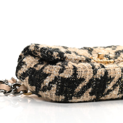 Chanel Tweed Quilted Chanel 19 Waist Bag Beige Black 7 of 9