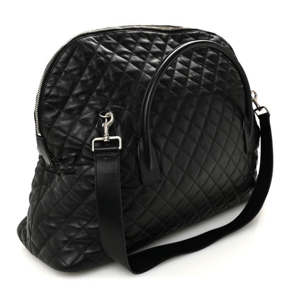 Saint Laurent Calfskin Quilted ES Giant Travel Bag Black 2 of 9