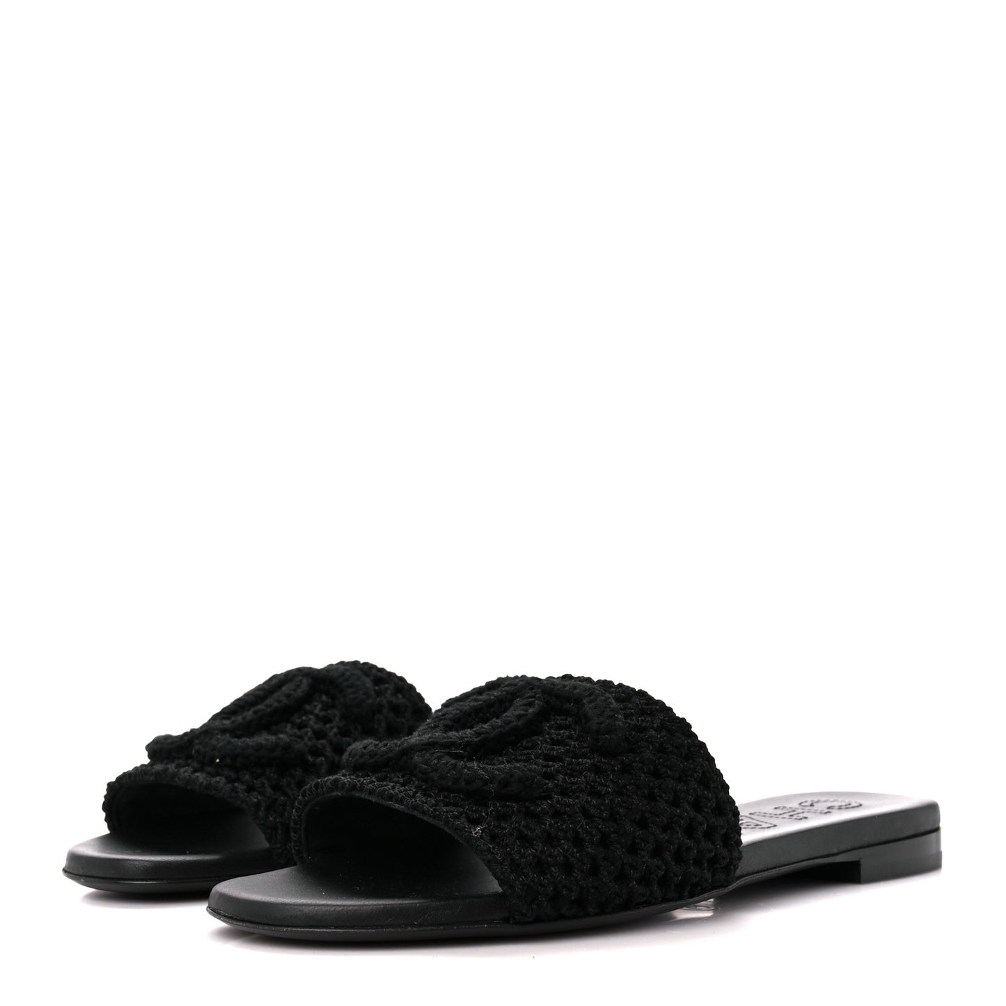 Crochet CC Mules Sandals 37 Black