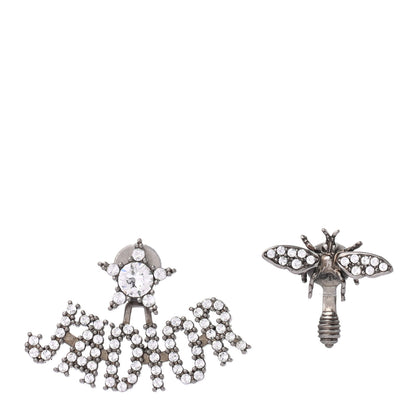 Christian Dior Metal Crystal J'Adior Earrings Antique Silver 1 of 4
