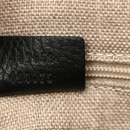 Gucci Dollar Calfskin GG Charm Satchel Black 7 of 11