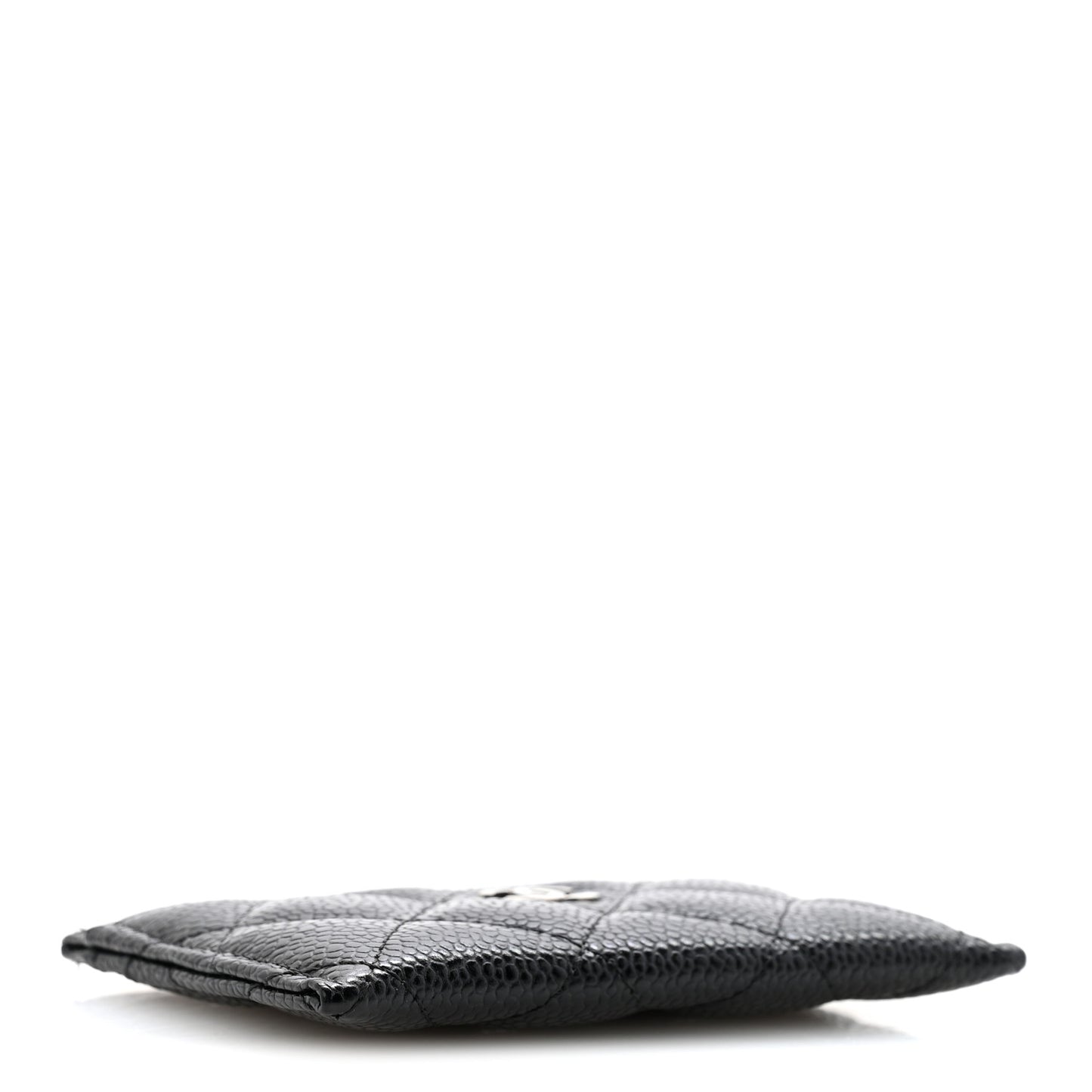 Caviar Quilted Card Holder Black