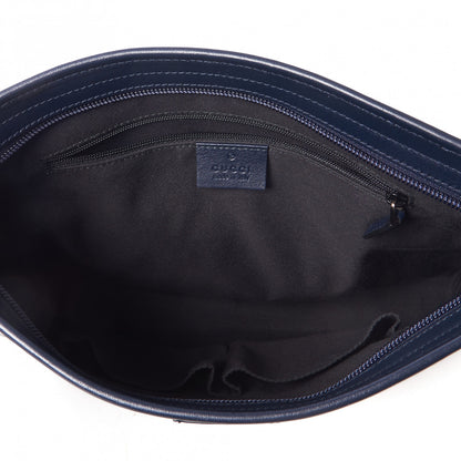 Gucci GG Plus Monogram Medium Flat Messenger Bag Navy 7 of 10