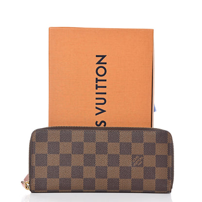 Louis Vuitton Damier Ebene Clemence Wallet Rose Ballerine 9 of 9