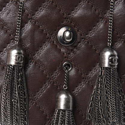 Chanel Calfskin Coco Sporran Small Tassel Flap Dark Brown 12 of 12